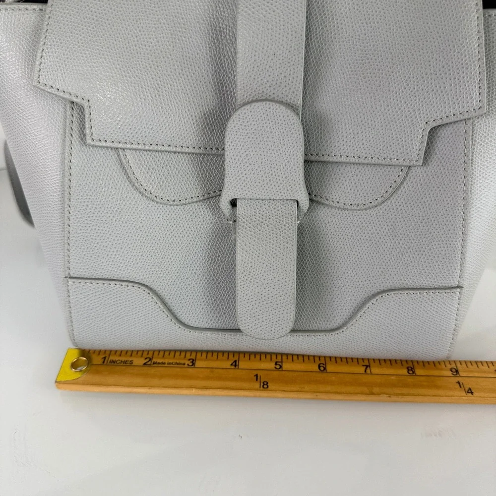 Senreve Mini Maestra Handbag Womens Light Blue Pebbled Leather Convertible Bag
